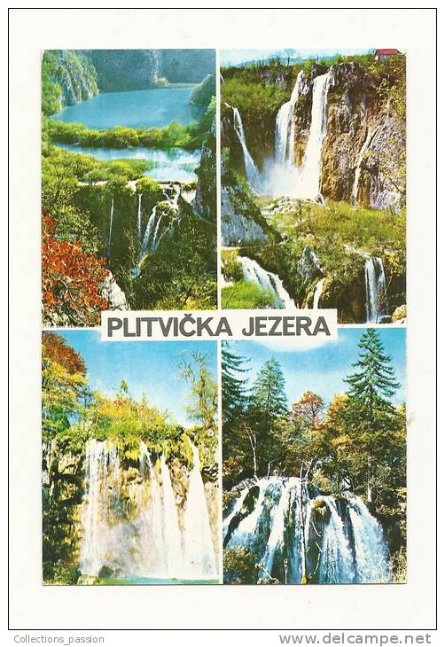 Cp, Croatie, Plitvicka Jezera, Multi-Vues, Voyagée 1983 - Croatia