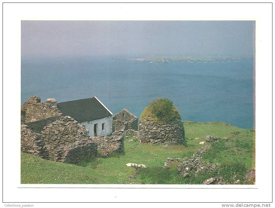 Cp, Irlande, Cottage And Beehive Cell, Co. Kerry, écrite - Kerry
