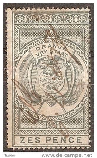 ORANGE FREE STATE - 1892 6d Postal Fiscal. SG F1. Used - Orange Free State (1868-1909)