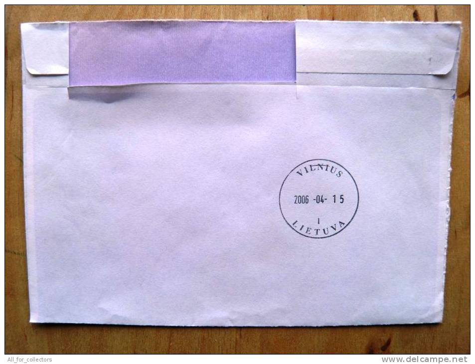 2 Scans, Registered Cover Sent From Spain To Lithuania, ATM Stamp - Briefe U. Dokumente