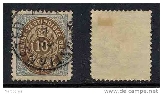 ANTILLES DANOISES / 1873 - # 10 - 10 C. Gris Bleu Et Brun Ob.  (ref T1007) - Denmark (West Indies)