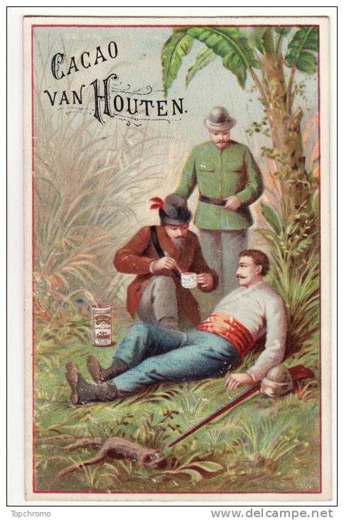 CHROMO Cacao Van Houten Hommes Blessé Fusil Tasse Soldat? - Van Houten