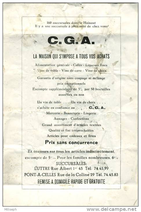 Publicité - La Maison Armande DEBOULLE , Confection Et C. G. A. Alimentation Générale , LUTTRE   (2362) - Reclame