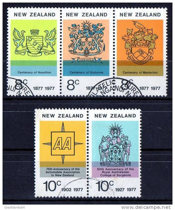 New Zealand 1977 Anniversaries Set Of 5 Used - Gebraucht