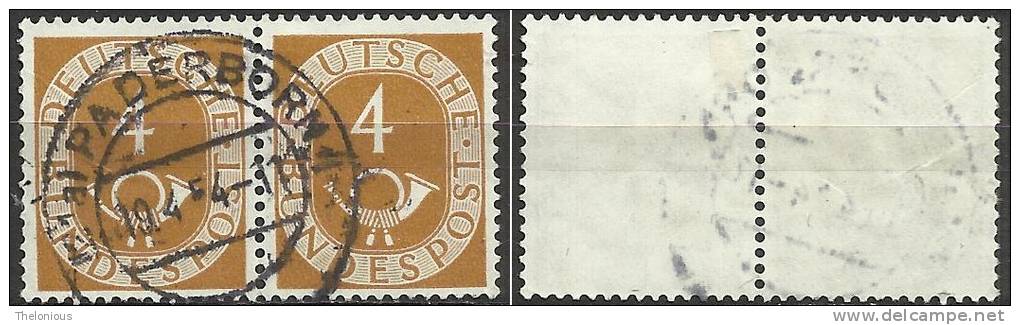 # 1951 Germania Federale - Usato / Used - N. Michel 124 Waagerechte Paare (coppia Orizzontale) - Usati