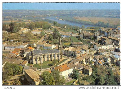 CPSM - 47180 - Meilhan - ( Vue Générale Aérienne ) - Meilhan Sur Garonne