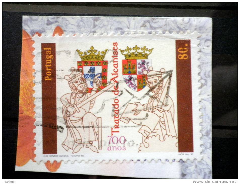 Portugal - 1997 - Mi.nr. 2206 - Used - 700th Anniversary Of The Signing Of The Treaty Of Alcañices-King Dinis - On Paper - Oblitérés