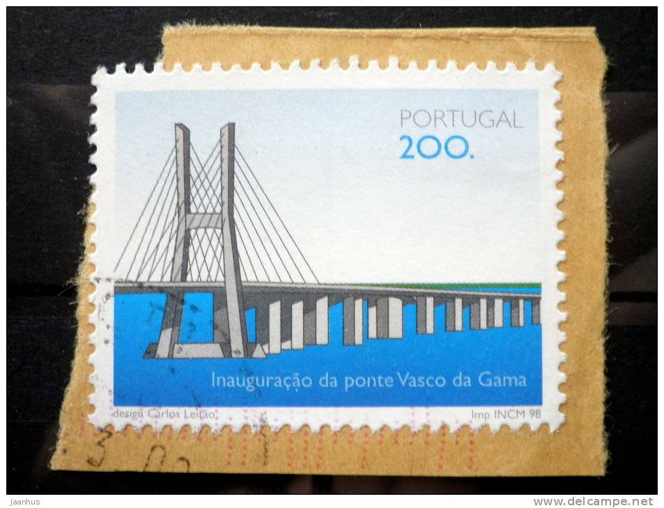 Portugal - 1998 - Mi.nr. 2249 - Used - Inauguration Of The Vasco Da Gama Bridge -Vasco Da Gama Bridge - On Paper - Oblitérés