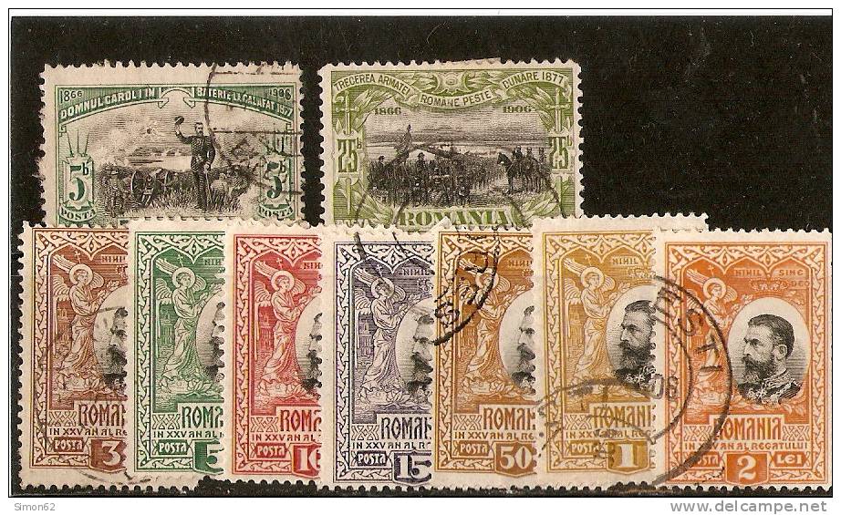 ROUMANIE Lot N 6 Anciens Timbres De1906 Obliteré  Avec Ou Sans Charniere Dans L état - Usati