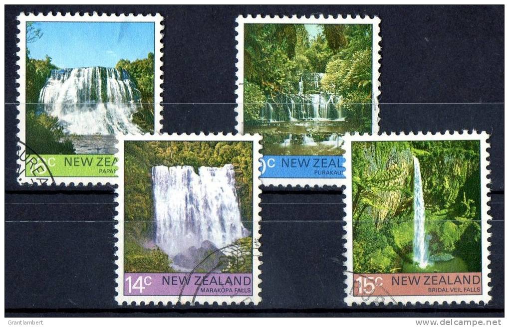 New Zealand 1976 Waterfalls Set Of 4 Used - Gebraucht
