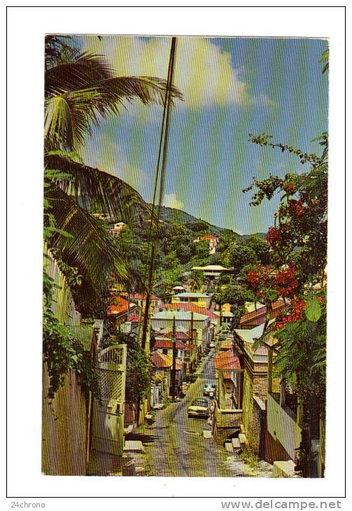 Antilles, St Thomas, Virgin Islands: Street Scene (12-1499) - Isole Vergini Americane