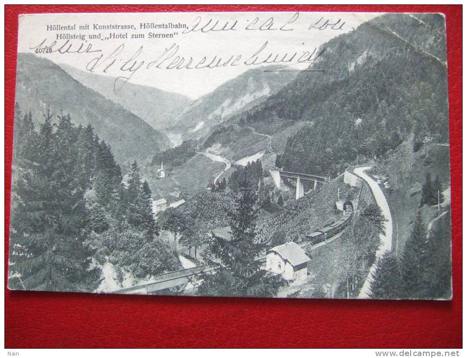 ALLEMAGNE - BADE - WURTEMBERG - HOLLENTAL MIT KUNSTRASSE , HOLLENTALBAHN - HOLLSTEIG UND " HOTEL ZUM STERNEN " - Höllental