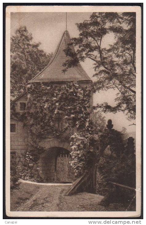 AK Frydland/Friedland, Im Schlosshofe, Gel 1928 - Boehmen Und Maehren