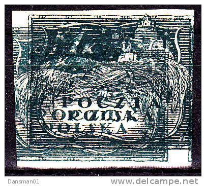 POLAND 1919 1K Double Print Fi 80Dp MNH ** - Neufs