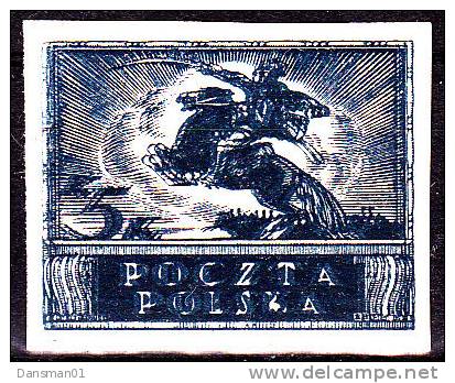 POLAND 1919 5K Double Print Fi 84 Dp MNH ** - Unused Stamps