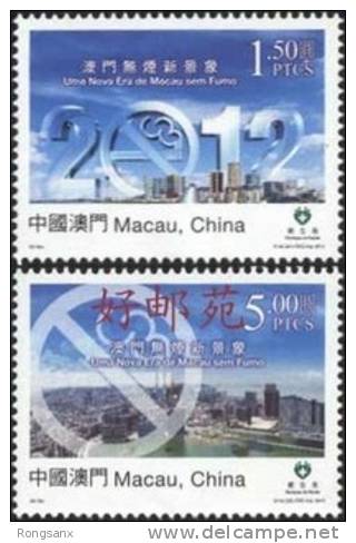 2012 MACAO/MACAU NO SMOKING 2V - Unused Stamps