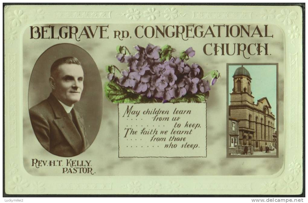 "Belgrave Road Congregational Church / Rev. H.T.Kelly, Pastor",   C1920. - Altri & Non Classificati