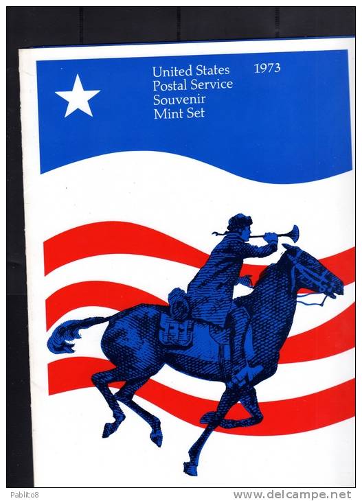 STATI UNITI - USA 1973 FOLDER ANNATA COMMEMORATIVI - COMMEMORATIVE YEAR BOOKLET OF US POSTAL SERVICE  MNH - Volledige Jaargang