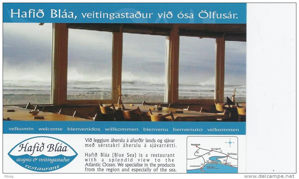 Iceland   Hafid Bláa-Blue Sea Restaurant.  B-886 - Iceland