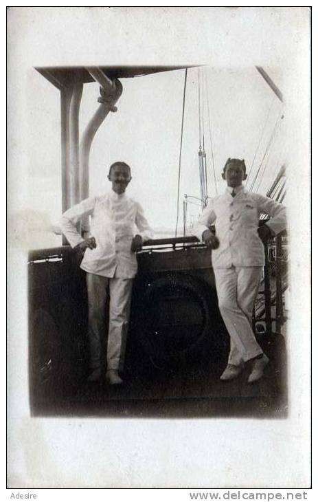 Schiffskarte Brasilien, CARTE PHOTO BRESIL - BRAZIL - SUR UN BATEAU, 190? - Sonstige & Ohne Zuordnung