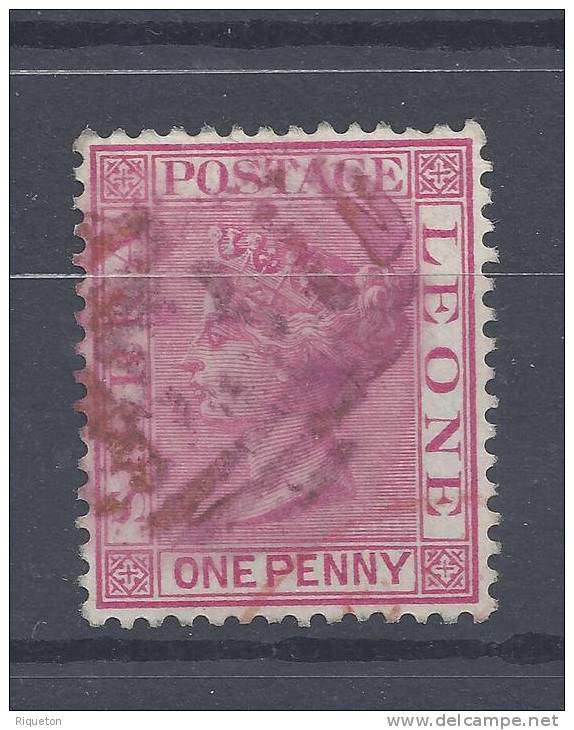 SIERRA - LEONE - 1883/95  -  VICTORIA   -  RARE  N° 20  A  ,   ROSE-ROUGE ,   OBLITERE , - Sierra Leone (1961-...)