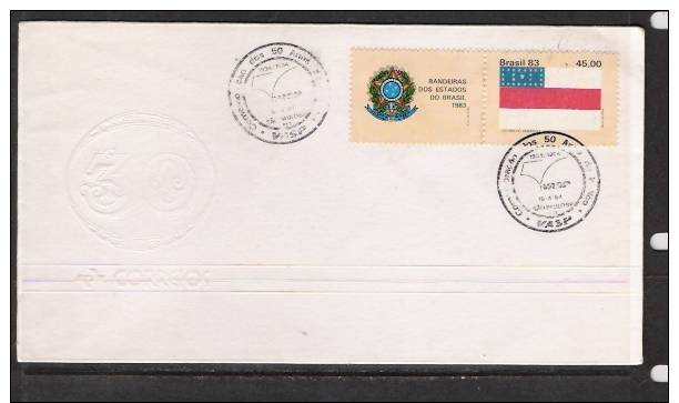 BRAZIL, 1984, Airplane: VASP - 50th Anniversary, Commemorative Cancel  # A *** PAYPAL - Avions