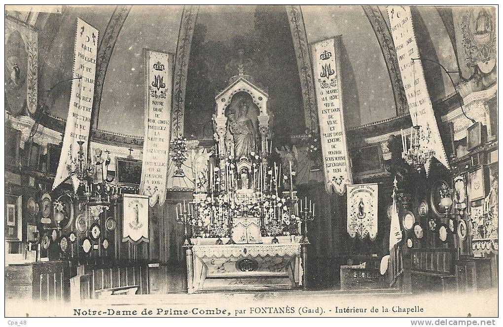 Gard- Notre Dame De Prime-Combe, Par Fontanès, Intérieur De La Chapelle. - Autres & Non Classés