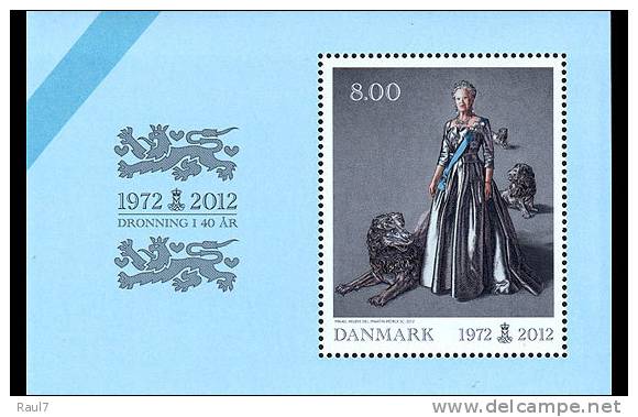 Danemark 2012 - 40 Ans De Règne Reine Margareth Du Danemark - BF Neuf // Mnh - Blocs-feuillets