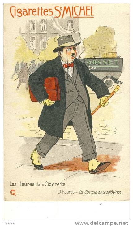 Carte Publicitaire - Cigarettes St Michel -1927 ( Voir Verso ) - Publicité