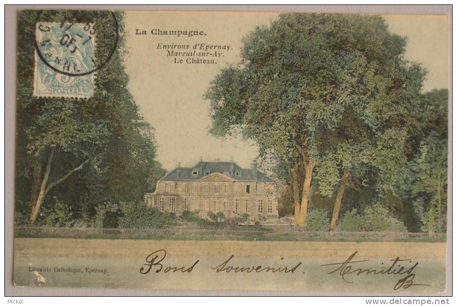 MAREUIL SUR AY - LE CHATEAU - MARNE - 51 - ENVIRONS D´EPERNAY - LA CHAMPAGNE - Mareuil-sur-Ay
