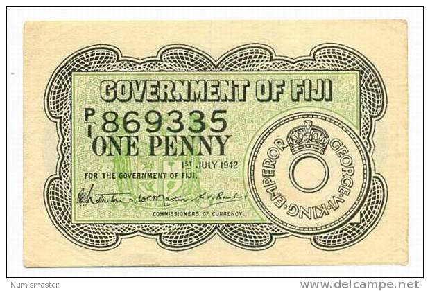 FIJI , 1 PENNY 1.7.1942. - Fidji