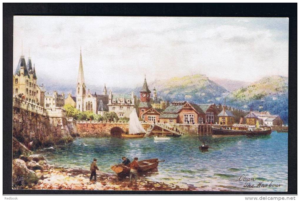 RB 856 - Early Raphael Tuck "Oilette" Postcard - Oban Harbour - Argyllshire Scotland - Argyllshire