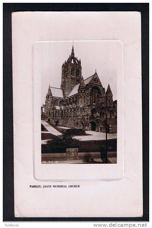 RB 857 - Early Real Photo Postcard - Coats Memorial Church Paisley - Renfrewshire Scotland - Renfrewshire