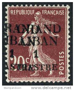 Grand Lebanon #5a Mint Never Hinged Double Overprint From 1924, Expertized - Unused Stamps