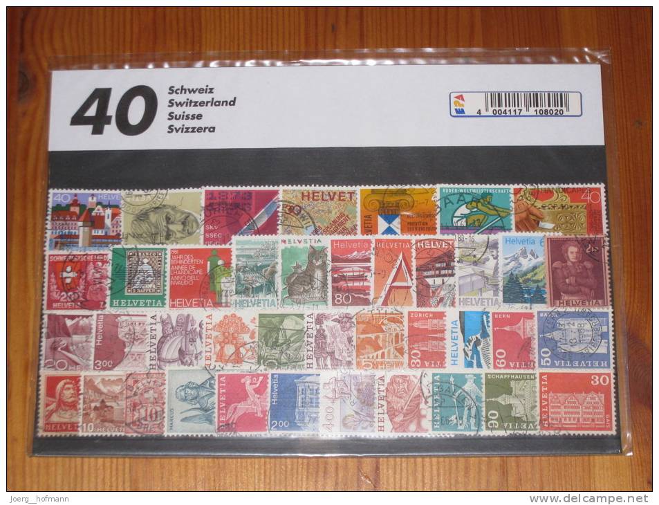 40 Briefmarken Stamps Schweiz Swiss Switzerland Suisse Svizzera - Collections