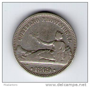 GOBIERNO PROVISIONAL  1 PTS. 1869  MADRID  L264 - Münzen Der Provinzen