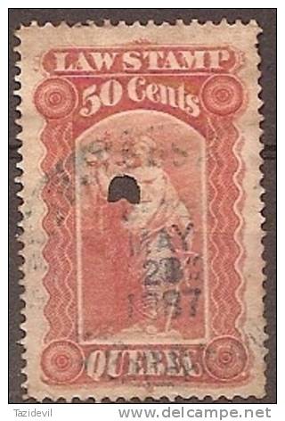 CANADA - 1887 50c Law Stamp. Used - Steuermarken