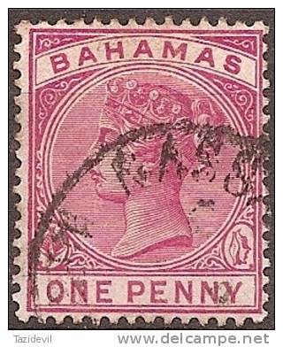 BAHAMAS - 1884 1d Queen Victoria. Scott 27. Used - 1859-1963 Crown Colony