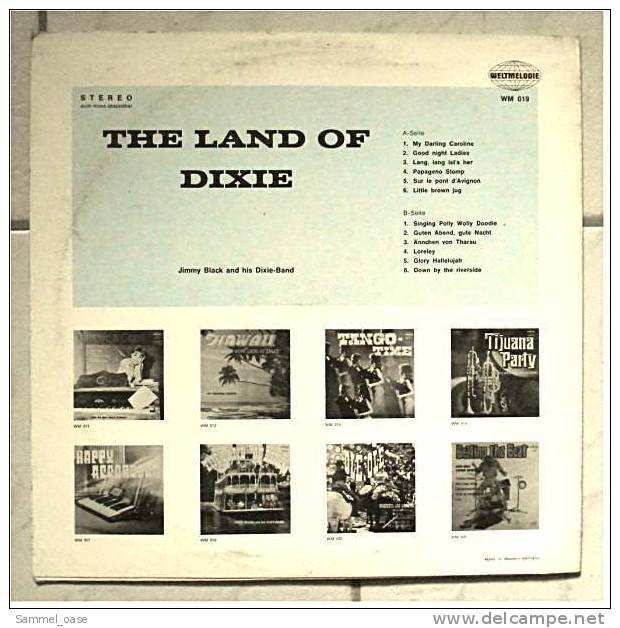 LP Vinyl  - THE LAND OF DIXIE , Jimmy Black And His Dixie-Band  ,  Von Weltmusik  -  WM 019 - Jazz