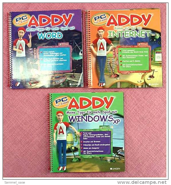 3 X ADDY PC Für Kids , Windows XP - Word - Internet  ,  Farbig Und Anschaulich Erklärt - Sonstige & Ohne Zuordnung