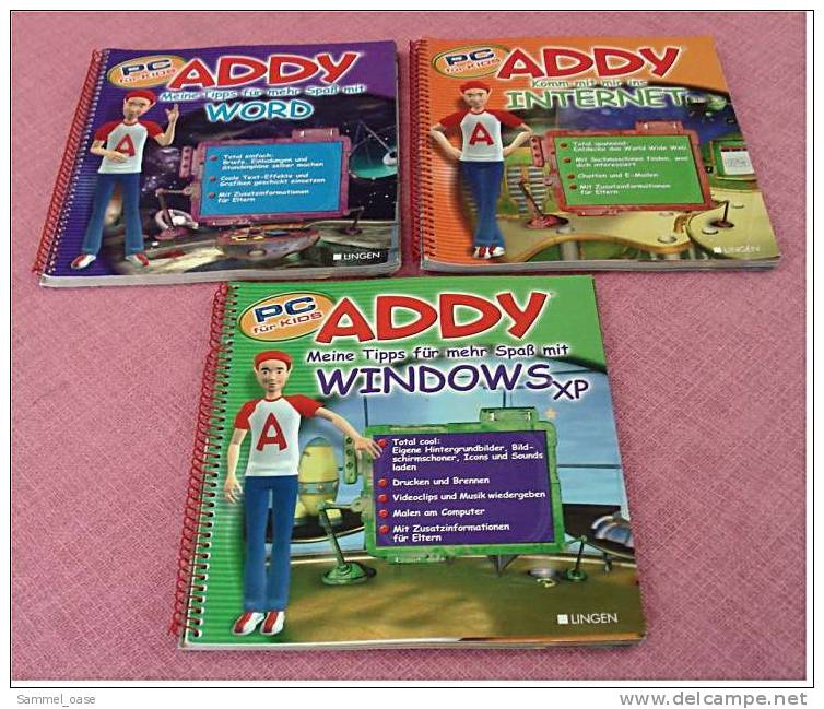 3 x ADDY PC für Kids , Windows XP - Word - Internet  ,  Farbig und anschaulich erklärt