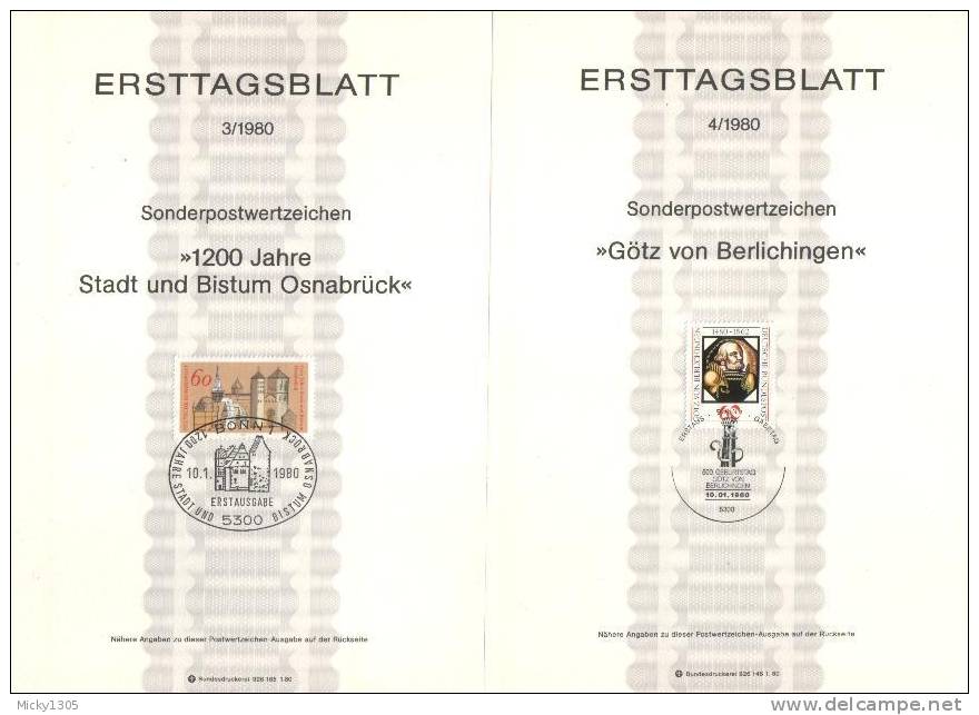 Germany - ETB 1980 Komplett 26 Stück / Complete 26 Pieces (x255)- - 1974-1980