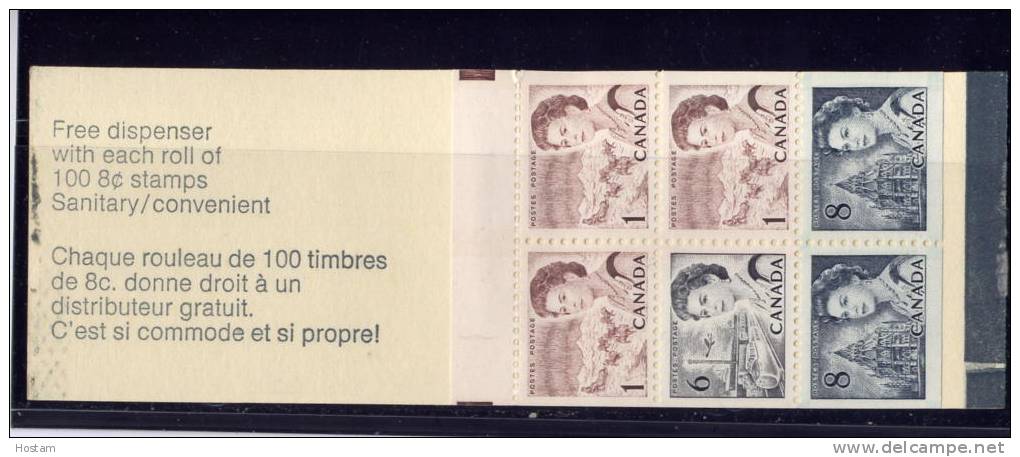 Canada. 1971. #69aii, Pane 544qi, Type 1, Air Craft Curtis JN4 - Carnets Complets