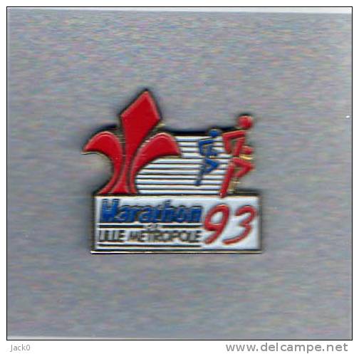 Pin´s  Sport  Athlétisme  Marathon  De  LILLE  Métropole  En  1993 - Atletica