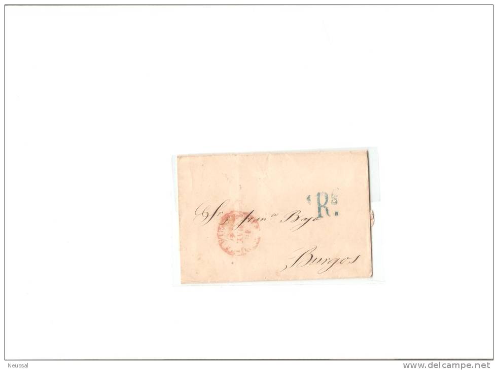 Carta Con Cuño De  Rojo Y Azul - ...-1850 Prefilatelia