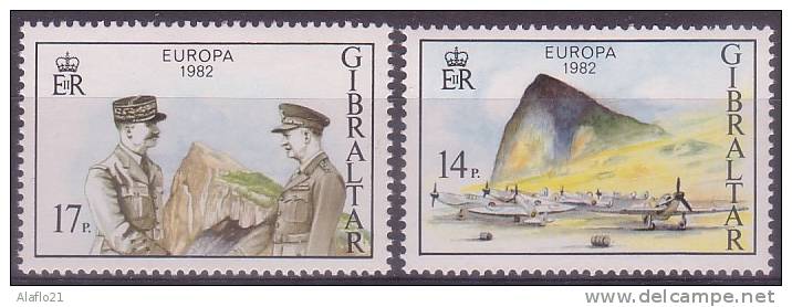 EUROPA  - GIBRALTAR 1982 - Yvert N° 458/459 - NEUFS SANS CHARNIERE (2) - 1982