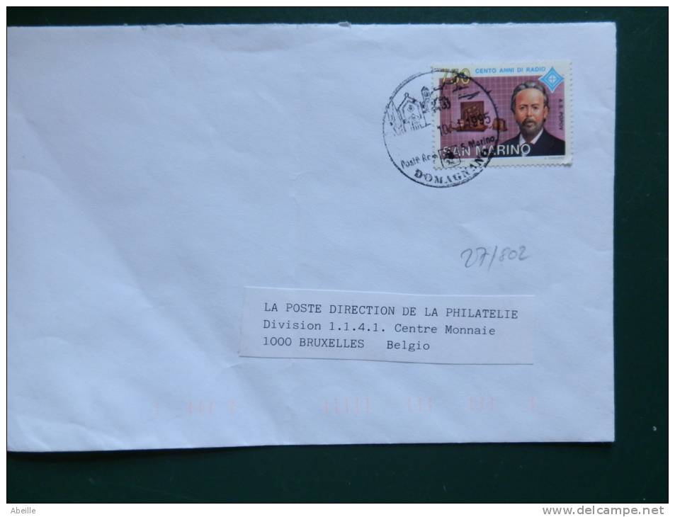 27/802    LETTRE  POUR LA BELG. - Storia Postale