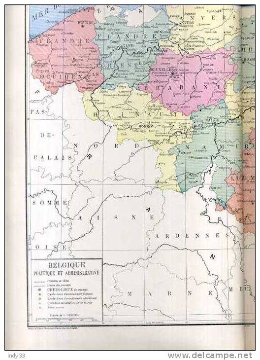 - ATLAS CLASSIQUE . COLLECTION ROLAND . MAISON D'EDITIONS AD. WESAEL-CHARLIER S.A. 1955 NAMUR . - Maps/Atlas