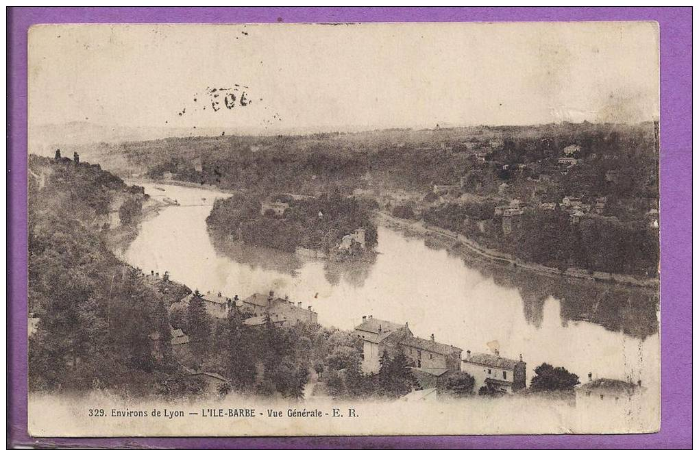 Dépt 69 - Environs De  LYON  - L' ILE BARBE - Vue Générale - Oblitérée En 1916 - Altri & Non Classificati