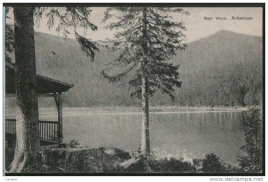 AK Arbersee, Arber, Bayerischer Wald, Gel 1913 - Bodenmais